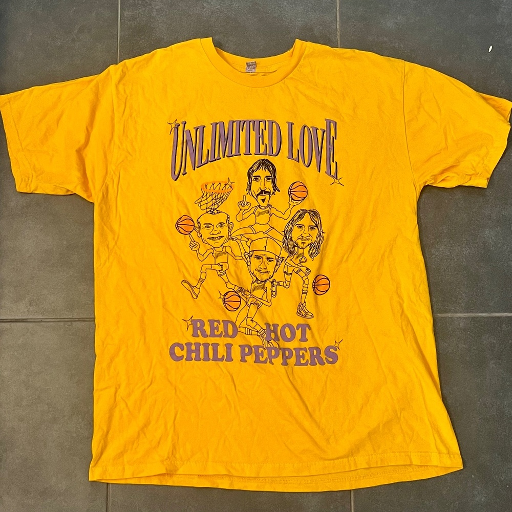 Red Hot Chili Peppers Los Angeles Lakers Unlimited Love T-Shirt Extra Large XL